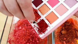 Cherry vs Orange - Mixing Makeup Eyeshadow Into Slime ASMR 360 Satisfying Slime Video