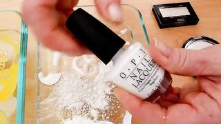 Yellow vs White - Mixing Makeup Eyeshadow Into Slime ASMR 358 Satisfying Slime Video