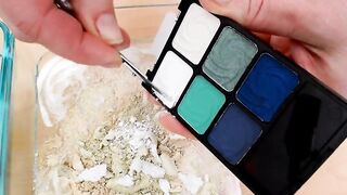 Ocean vs Pearl - Mixing Makeup Eyeshadow Into Slime ASMR 349 Satisfying Slime Video