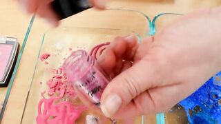 Pink vs Blue - Mixing Makeup Eyeshadow Into Slime ASMR 345 Satisfying Slime Video