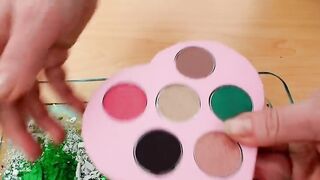 Mint vs Burgundy - Mixing Makeup Eyeshadow Into Slime ASMR 339 Satisfying Slime Video