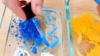 Blue vs Yellow - Mixing Makeup Eyeshadow Into Slime ASMR 336 Satisfying Slime Video