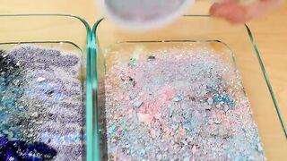 Galaxy vs Unicorn - Mixing Makeup Eyeshadow Into Slime ASMR 335 Satisfying Slime Video