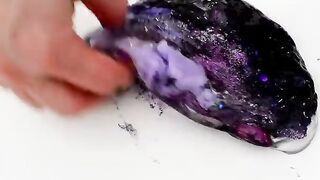 Pink vs Purple - Mixing Makeup Eyeshadow Into Slime ASMR 334 Satisfying Slime Video