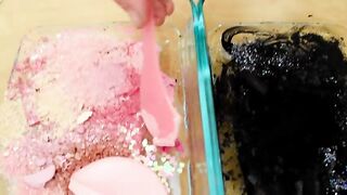 Pink vs Black - Mixing Makeup Eyeshadow Into Slime ASMR 328 Satisfying Slime Video