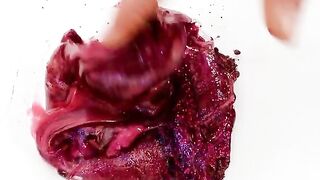 Chocolate vs Raspberry - Mixing Makeup Eyeshadow Into Slime ASMR 317 Satisfying Slime Video