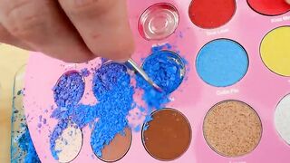 Pink vs Blue - Mixing Makeup Eyeshadow Into Slime ASMR 314 Satisfying Slime Video