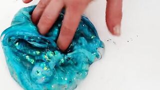 Coral vs Aqua - Mixing Makeup Eyeshadow Into Slime ASMR 312 Satisfying Slime Video