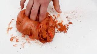 Red vs Orange - Mixing Makeup Eyeshadow Into Slime ASMR 310 Satisfying Slime Video