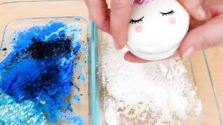 Blue vs White - Mixing Makeup Eyeshadow Into Slime ASMR 305 Satisfying Slime Video