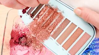 Pink vs Blue - Mixing Makeup Eyeshadow Into Slime ASMR 297 Satisfying Slime Video