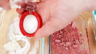Neapolitan Ice Cream - Mixing Makeup Eyeshadow Into Slime ASMR 294 Satisfying Slime Video