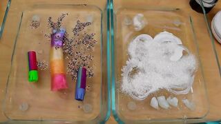 Rainbow vs Cloud - Mixing Makeup Eyeshadow Into Slime ASMR 288 Satisfying Slime Video