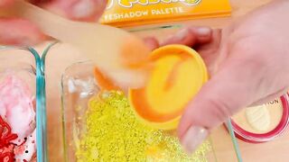 Watermelon vs Pineapple - Mixing Makeup Eyeshadow Into Slime ASMR 283 Satisfying Slime Video