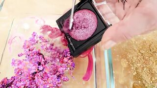 Rose vs Gold - Mixing Makeup Eyeshadow Into Slime ASMR 272 Satisfying Slime Video
