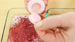 Pink vs Purple - Mixing Makeup Eyeshadow Into Slime ASMR 271 Satisfying Slime Video