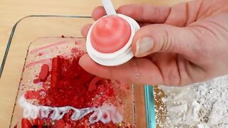 Santa vs Snowman - Mixing Makeup Eyeshadow Into Slime ASMR 268 Satisfying Slime Video