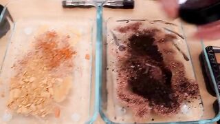 Caramel vs Chocolate - Mixing Makeup Eyeshadow Into Slime ASMR 261 Satisfying Slime Video