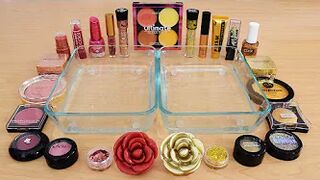 Rose vs Gold - Mixing Makeup Eyeshadow Into Slime ASMR 258 Satisfying Slime Video