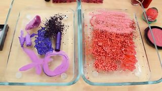 Purple vs Red Rose - Mixing Makeup Eyeshadow Into Slime ASMR 249 Satisfying Slime Video