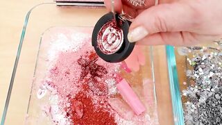 Pink vs Silver - Mixing Makeup Eyeshadow Into Slime Special Series 242 Satisfying Slime Video