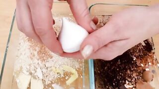 White vs Chocolate - Mixing Makeup Eyeshadow Into Slime Special Series 240 Satisfying Slime Video