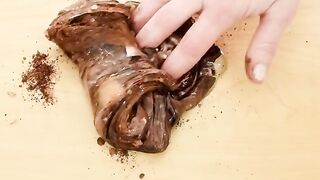 White vs Chocolate - Mixing Makeup Eyeshadow Into Slime Special Series 240 Satisfying Slime Video