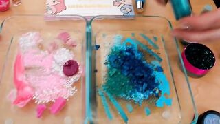 Pink vs Teal - Mixing Makeup Eyeshadow Into Slime Special Series 231 Satisfying Slime Video