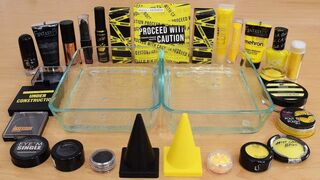 Black vs Yellow - Mixing Makeup Eyeshadow Into Slime Special Series 230 Satisfying Slime Video