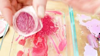 Pink vs Lilac - Mixing Makeup Eyeshadow Into Slime Special Series 228 Satisfying Slime Video
