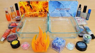 Fire vs Ice - Mixing Makeup Eyeshadow Into Slime Special Series 226 Satisfying Slime Video
