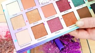 Pink vs Purple - Mixing Makeup Eyeshadow Into Slime Special Series 225 Satisfying Slime Video