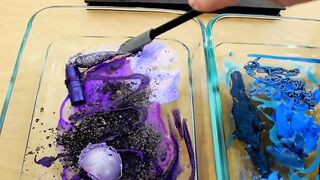 Purple vs Blue - Mixing Makeup Eyeshadow Into Slime Special Series 220 Satisfying Slime Video