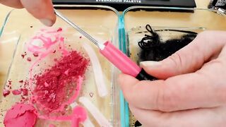 Pink vs Black - Mixing Makeup Eyeshadow Into Slime Special Series 219 Satisfying Slime Video