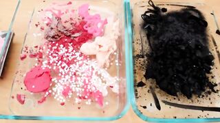 Pink vs Black - Mixing Makeup Eyeshadow Into Slime Special Series 219 Satisfying Slime Video