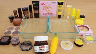 Nutella vs Banana - Mixing Makeup Eyeshadow Into Slime Special Series 211 Satisfying Slime Video