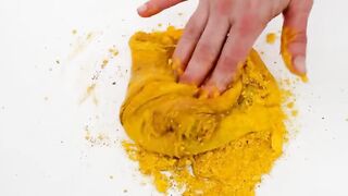 Ketchup vs Mustard - Mixing Makeup Eyeshadow Into Slime Special Series 207 Satisfying Slime Video