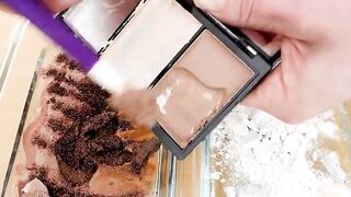 Smores - Mixing Makeup Eyeshadow Into Slime Special Series 204 Satisfying Slime Video