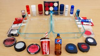 Coke vs Pepsi - Mixing Makeup Eyeshadow Into Slime Special Series 201 Satisfying Slime Video