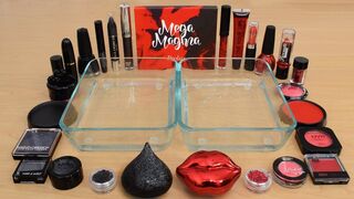 Black vs Red - Mixing Makeup Eyeshadow Into Slime! Special Series 199 Satisfying Slime Video