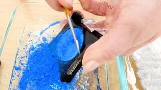 Blue Moon - Mixing Makeup Eyeshadow Into Slime Special Series 193 Satisfying Slime Video