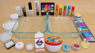 Milk vs Rainbow Cereal Mixing Makeup Eyeshadow Into Slime Special Series 186 Satisfying Slime Video