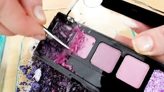 Purple vs Silver - Mixing Makeup Eyeshadow Into Slime! Special Series 183 Satisfying Slime Video