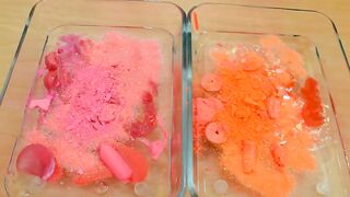 Pink vs Orange - Mixing Makeup Eyeshadow Into Slime Special Series 180 Satisfying Slime Video