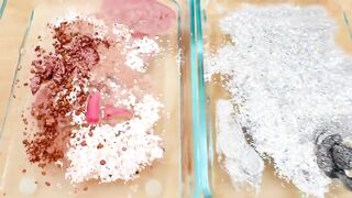 Rose Gold vs Holo - Mixing Makeup Eyeshadow Into Slime Special Series 175 Satisfying Slime Video