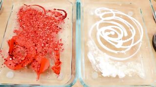 Red vs White - Mixing Makeup Eyeshadow Into Slime Special Series 172 Satisfying Slime Video