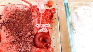 Red vs White - Mixing Makeup Eyeshadow Into Slime Special Series 172 Satisfying Slime Video