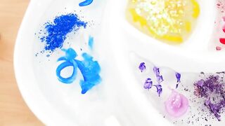 Back to School Rainbow Mixing Makeup Eyeshadow Into Slime! Special Series 170 Satisfying Slime Video