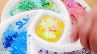 Back to School Rainbow Mixing Makeup Eyeshadow Into Slime! Special Series 170 Satisfying Slime Video