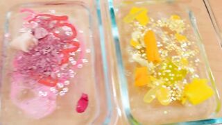 Chocolate Strawberry Banana Mixing Makeup Eyeshadow Into Slime Special Series Satisfying Slime Video